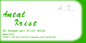 antal krist business card